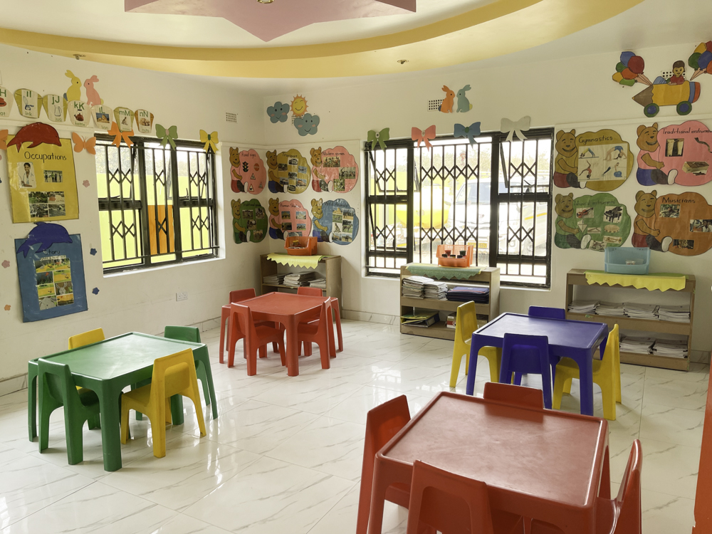 Bright, colourful early years classroom